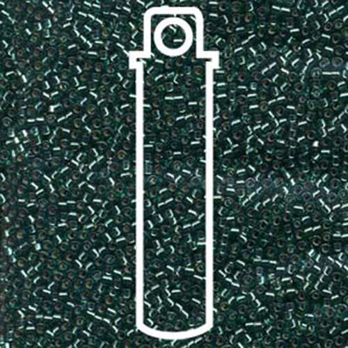 Miyuki 11/0 Delica Bead - DB607 - Silver Lined Dyed Teal - 7.2gm Tube