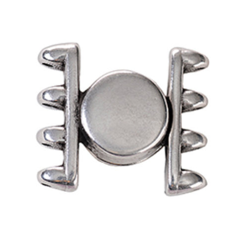 Ateni - Super Duo Magnetic Clasp - Antique Silver  CYM-SD-013084-SP