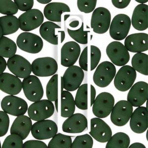 Super Duo 2.5mm x 5mm - DU0502010-29542 - Matte Velvet Forrest Green - 22.5gm Tube