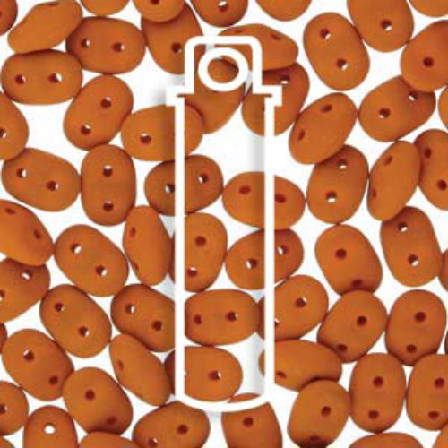 Super Duo 2.5mm x 5mm - DU0502010-29525 - Matte Velvet Carrot - 22.5gm Tube