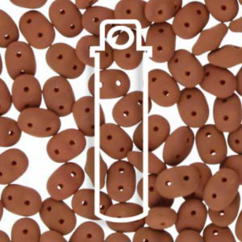 Super Duo 2.5mm x 5mm - DU0502010-29537 - Matte Velvet Brick - 22.5gm Tube