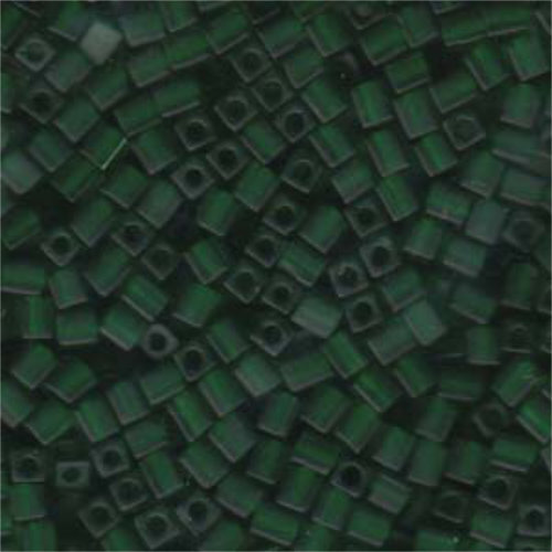 Miyuki 4mm (SB4) Square Bead - SB4-146FR - Matte Transparent Green AB - 250gm Bag
