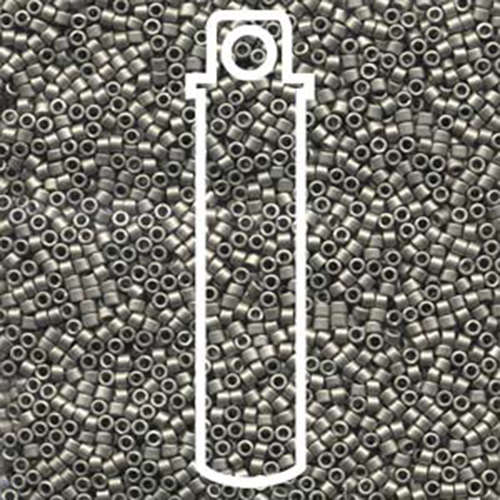 Miyuki 11/0 Delica Bead - DB321 - Matte Metallic Silver - 7.2gm Tube