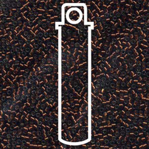 Miyuki 11/0 Delica Bead - DB612 - Silver Lined Dyed Smoked Topaz - 7.2gm Tube
