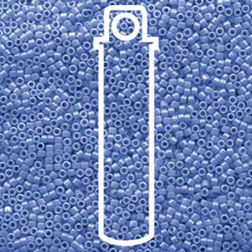 Miyuki 11/0 Delica Bead - DB1569 - Opaque Cyan Blue Luster - 7.2gm Tube