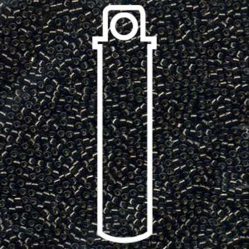 Miyuki 11/0 Delica Bead - DB613 - Silver Lined Dyed Dark Grey - 7.2gm Tube
