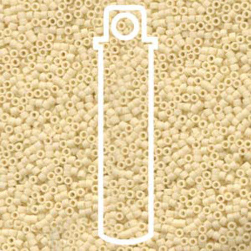 Miyuki 11/0 Delica Bead - DB762 - Matte Opaque Cream - 6.5gm Tube