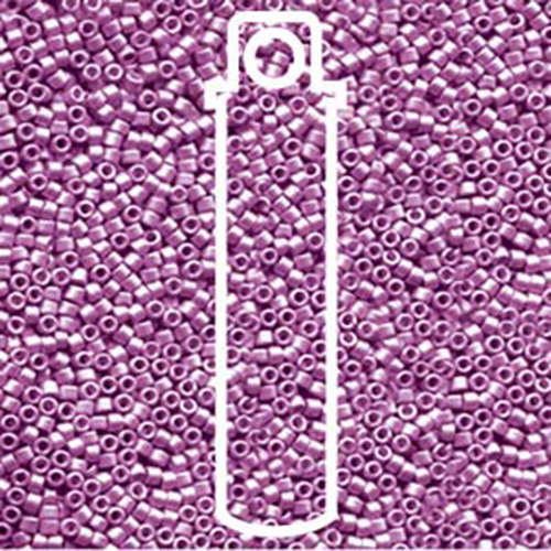 Miyuki 11/0 Delica Bead - DB1184 - Galvanized Semi-Frost Magenta - 7.2gm Tube