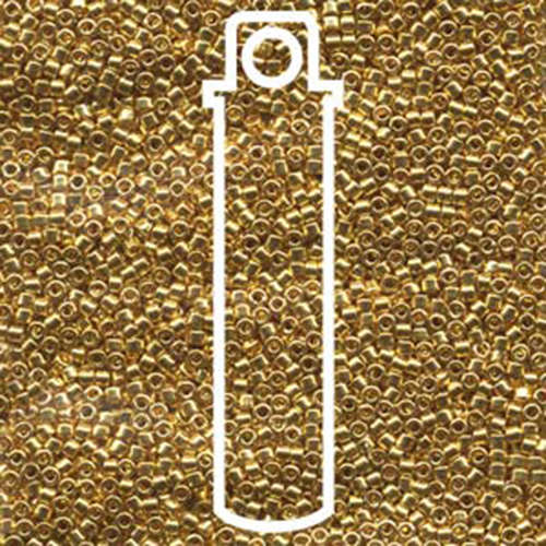 Miyuki 11/0 Delica Bead - DB031 - 24K Gold Plated - 7.2gm Tube