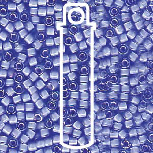 Miyuki 11/0 Delica Bead - DB1784 - White Lined Sapphire AB - 7.2gm Tube