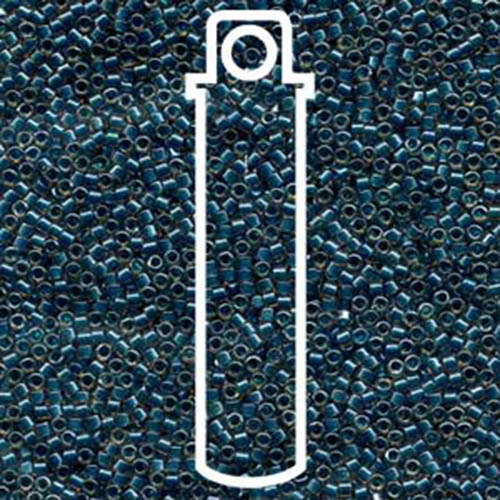 Miyuki 11/0 Delica Bead - DB921 - Sparkling Teal Lined Topaz - 7.2gm Tube
