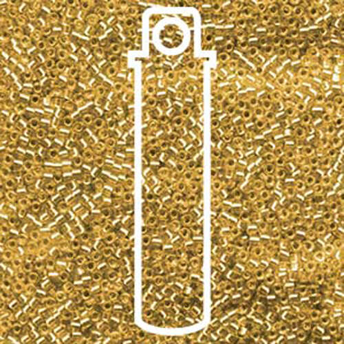 Miyuki 11/0 Delica Bead - DB1201 - Silver Lined Marigold - 7.2gm Tube