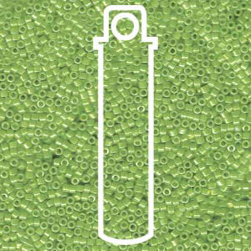 Miyuki 11/0 Delica Bead - DB1575 - Opaque Avocado AB - 7.2gm Tube