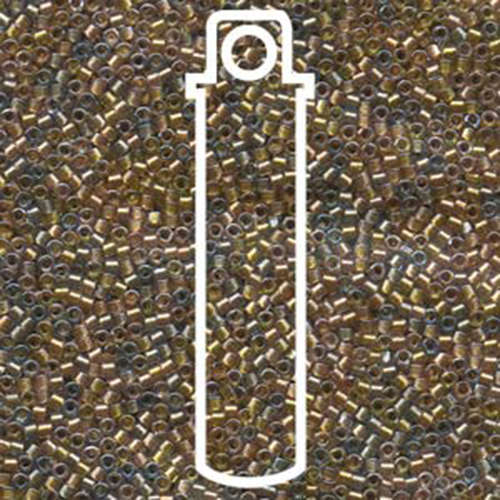 Miyuki 11/0 Delica Bead - DB981 - Lined Metallic Mix - 7.2gm Tube
