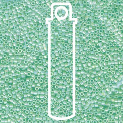 Miyuki 11/0 Delica Bead - DB1576 - Opaque Sea Opal AB - 7.2gm Tube