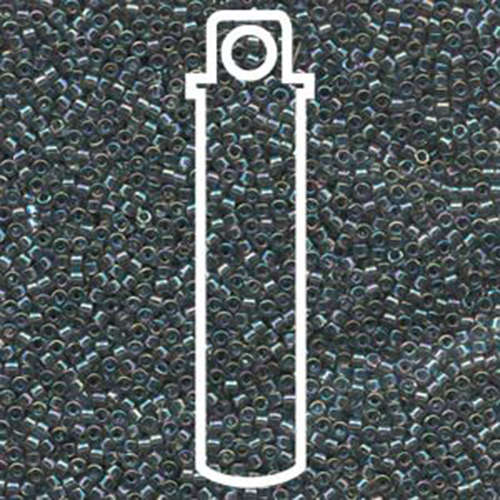 Miyuki 11/0 Delica Bead - DB179 - Transparent Light Grey AB - 7.2gm Tube