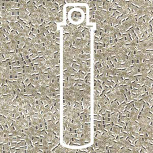 Miyuki 11/0 Delica Bead - DB041 - Silver Lined Crystal - 7.2gm Tube