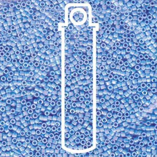 Miyuki 11/0 Delica Bead - DB1577 - Opaque Agate Blue AB - 7.2gm Tube