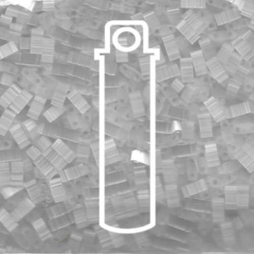 Miyuki Half Tila Bead - TLH0037 - Crystal Frosted Mist - 7.8gm Tube