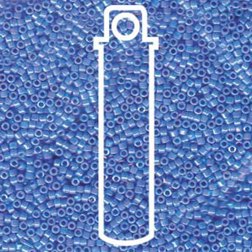 Miyuki 11/0 Delica Bead - DB1578 - Opaque Cyan Blue AB - 7.2gm Tube