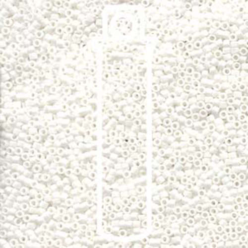 Miyuki 11/0 Delica Bead - DB351 - Matte White - 6.6gm Tube