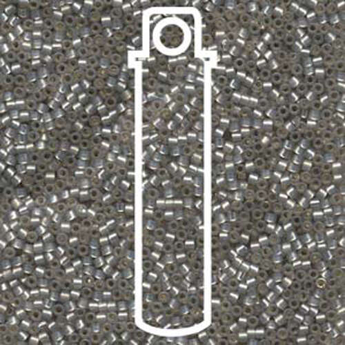 Miyuki 11/0 Delica Bead - DB630 - Silver Lined Dyed Light Taupe - 7.2gm Tube