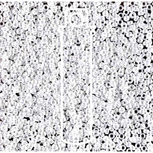 Miyuki 15/0 Rocaille Bead - 15-9528 - White Ceylon - 8.2gm Tube
