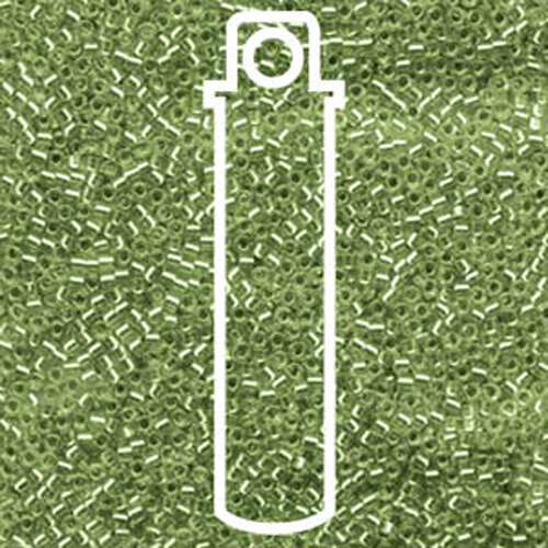 Miyuki 11/0 Delica Bead - DB1207 - Silver Lined Olive - 7.2gm Tube