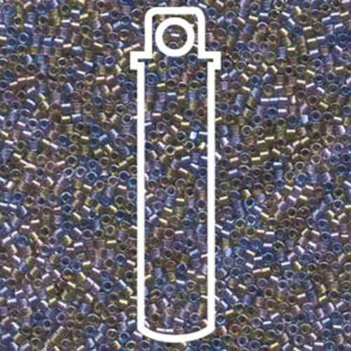 Miyuki 11/0 Delica Bead - DB986 - Lined Purple / Bronze Mix - 7.2gm Tube