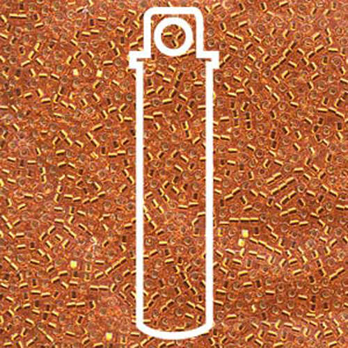 Miyuki 11/0 Delica Bead - DB045 - Silver Lined Orange - 7.2gm Tube