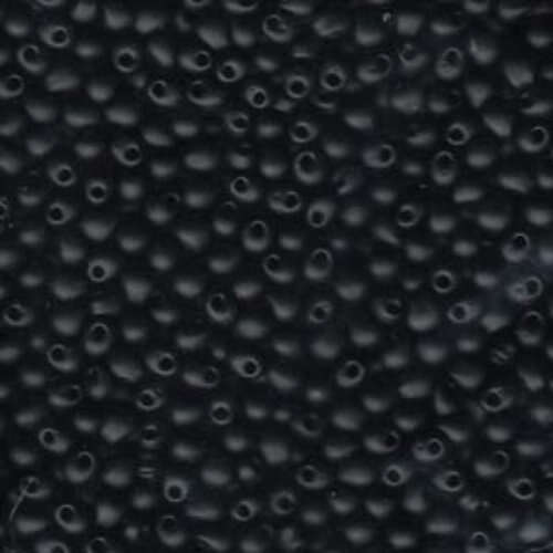 Miyuki 3.4mm Drop Bead - DP-9401F - Matte Opaque Black - 250gm Bag