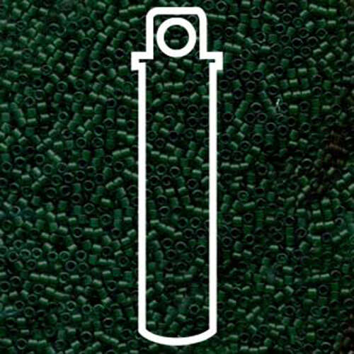 Miyuki 11/0 Delica Bead - DB776 - Matte Transparent Dyed Kelly Green - 7.2gm Tube