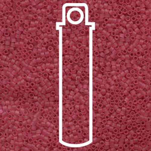 Miyuki 11/0 Delica Bead - DB778 - Matte Transparent Dyed Cranberry - 6.6gm Tube