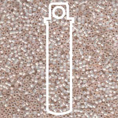 Miyuki 11/0 Delica Bead - DB1452 - Silver Lined Pale Peach - 7.2gm Tube