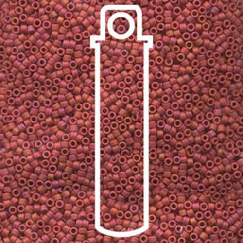 Miyuki 11/0 Delica Bead - DB362 - Matte Red - 7.2gm Tube