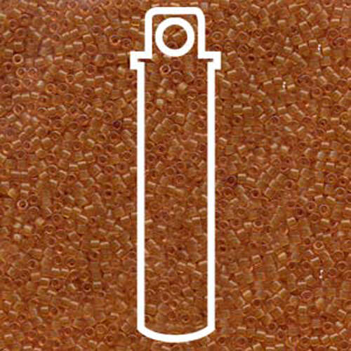 Miyuki 11/0 Delica Bead - DB781 - Matte Transparent Dyed Amber - 7.2gm Tube