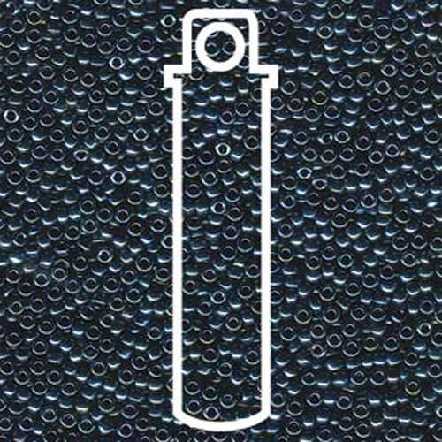 Miyuki 11/0 Rocaille Bead - 11-9456 - Gunmetal Iris - 8.5gm Tube