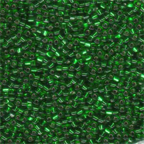 Miyuki 10/0 Triangle Bead - TR10-1802 - Silver Lined Green - 250gm Bag