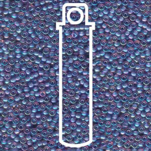 Miyuki 11/0 Rocaille Bead - 11-9360 - Aqua Lined Amethyst AB - 8.5gm Tube