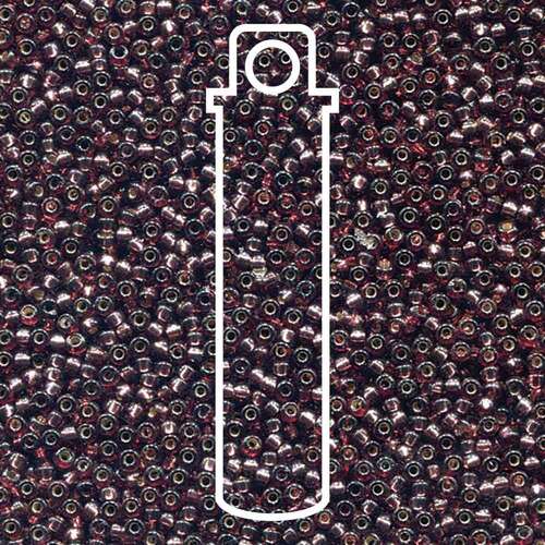 Miyuki 11/0 Rocaille Bead - 11-94280 - Duracoat Dyed Silver Lined Plum - 8.5gm Tube