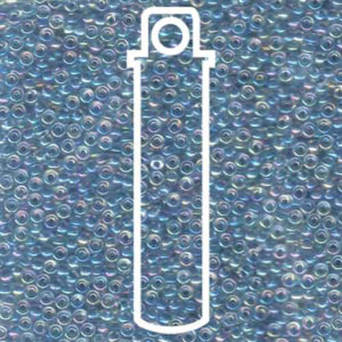 Miyuki 11/0 Rocaille Bead - 11-9279 - Light Blue Lined Crystal AB - 8.5gm Tube