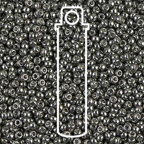 Miyuki 11/0 Rocaille Bead - 11-91087 - Galvanized Dark Steel - 8.5gm Tube