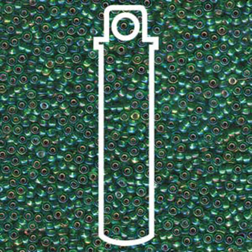 Miyuki 11/0 Rocaille Bead - 11-91016 - Silver Lined Green AB - 8.5gm Tube