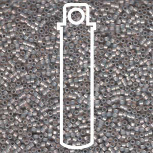 Miyuki 11/0 Delica Bead - DB1456 - Silver Lined Light Taupe Opal - 7.2gm Tube