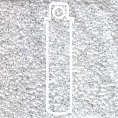 Miyuki 11/0 Delica Bead - DB201 - White Pearl - 6.8gm Tube