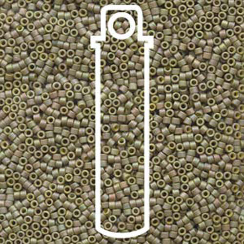 Miyuki 11/0 Delica Bead - DB372 - Matte Metalllc Light Yellow Grey - 7.2gm Tube