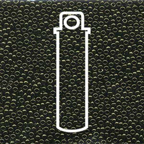Miyuki 11/0 Rocaille Bead - 11-9459 - Metallic Olive - 8.5gm Tube