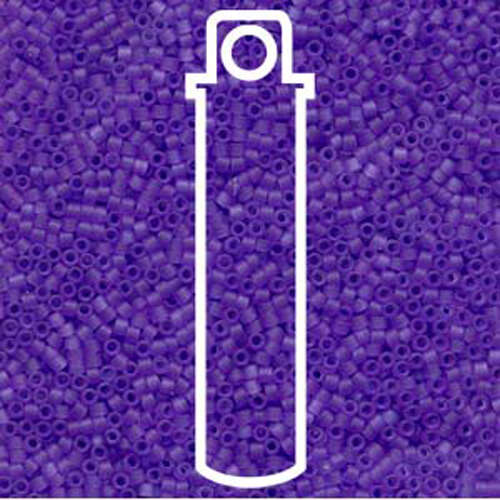 Miyuki 11/0 Delica Bead - DB783 - Matte Transparent Dyed Purple - 7.2gm Tube