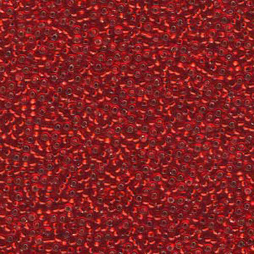 Miyuki 15/0 Rocaille Bead - 15-910 - Silver Lined Red - 250gm Bag