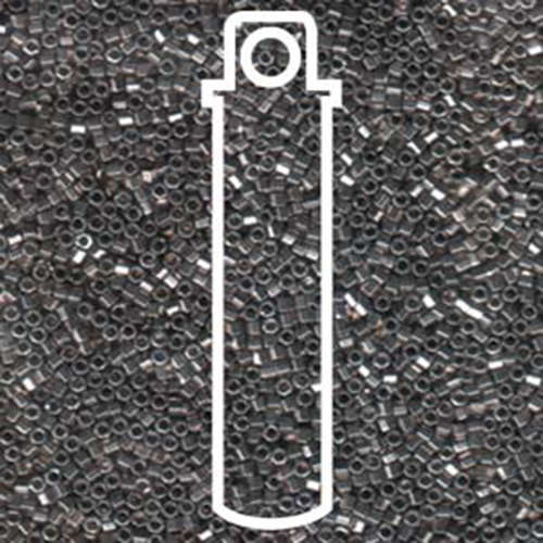 Miyuki 11/0 Delica Hex Cut Bead - DBC0021 - Steel - 7.2gm Tube